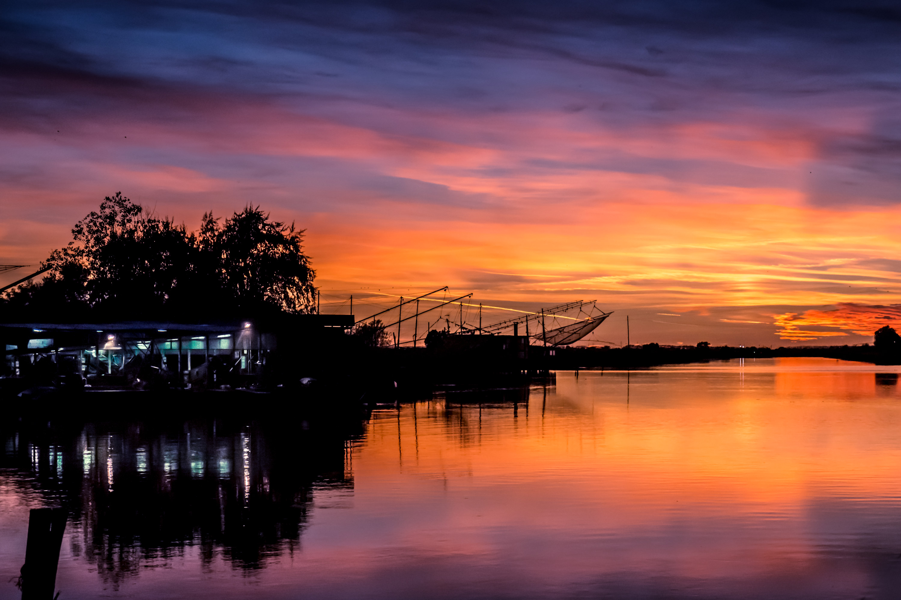 Fishing House at sunset